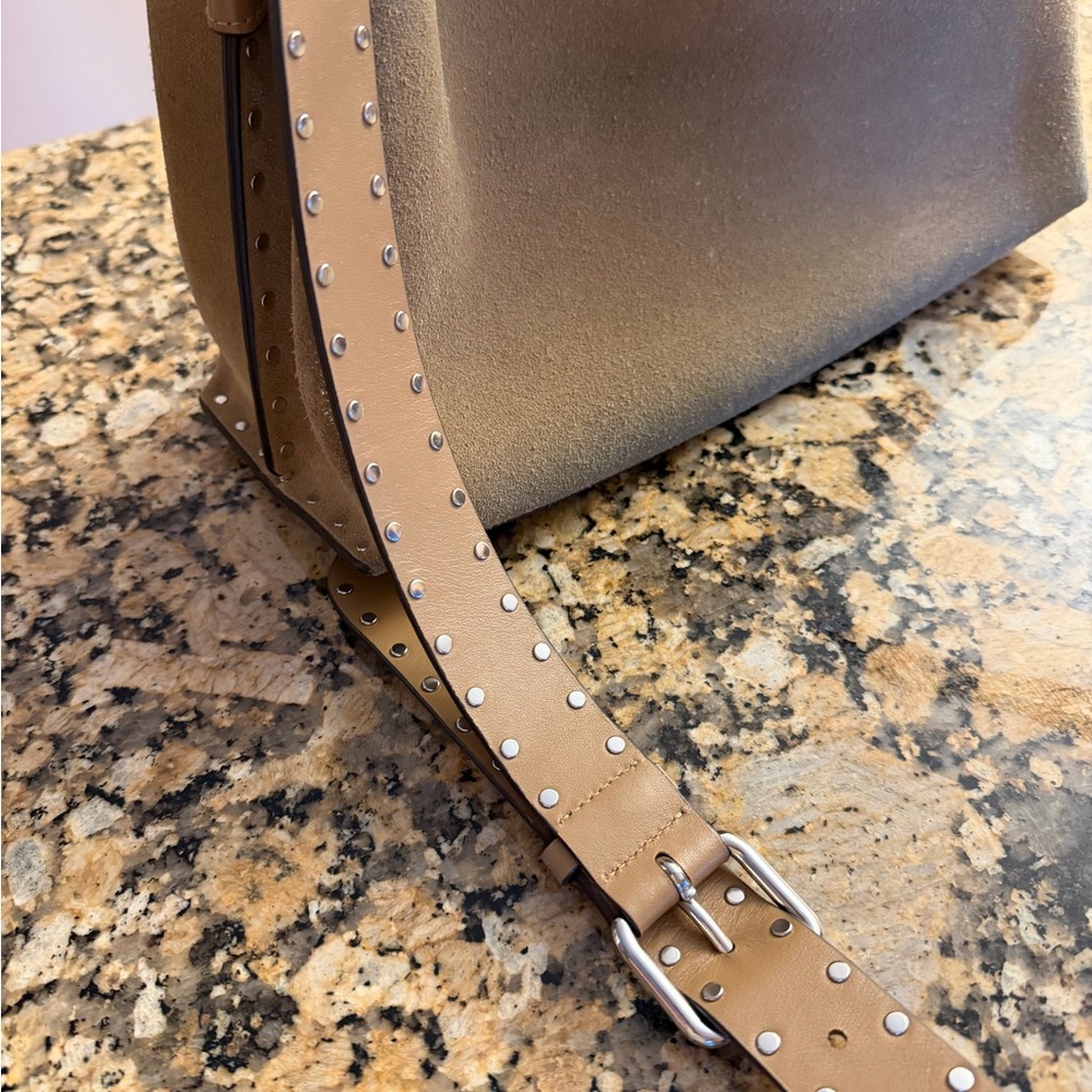 Coach Tan Studded Shoulder Bag